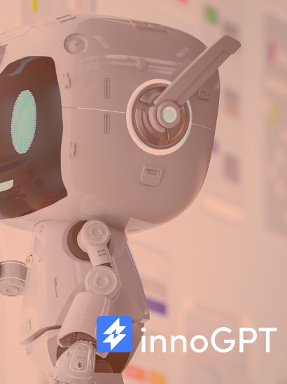 Roboter analysiert digitale Dashboards Weißer Roboter zeigt auf Diagramme und Auswertungen auf mehreren digitalen Bildschirmen.